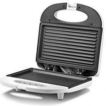 Tostiera Eléctrica Girmi TS03 750W, Acero Inoxidable, Placas Antiadherentes, Color Blanco