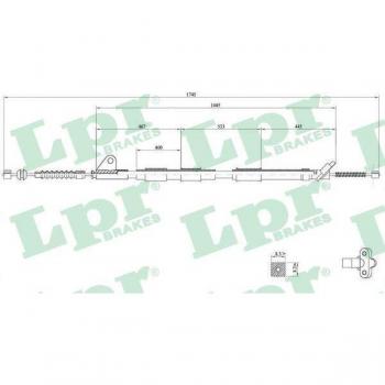 Cable de freno de mano LPR C0858B