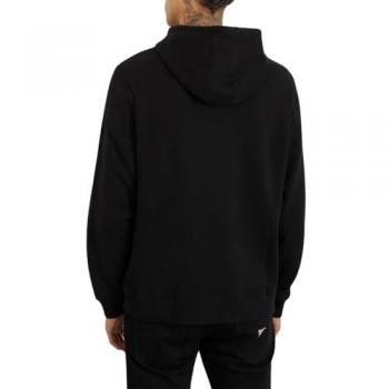 Sudadera con Capucha Guess Roy Negra para Hombre, Talla 2XL, Ajuste Regular y Logo Impreso