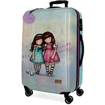 Santoro Gorjuss Friends Walk Together Maleta Mediana Morado 45x67x26 cms Rígida ABS Cierre TSA 64L 3,5Kgs 4 Ruedas Dobles