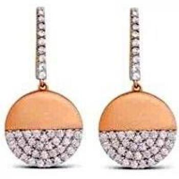 Pendientes Luxenter Mendic plata con baño en oro rosa ET212R00