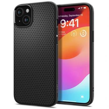 Funda TPU Spigen Liquid Air para iPhone 15 Plus - Negro Mate