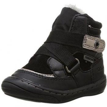 Kickers ZEDINON WPF - Zapatos primeros pasos de material sintético para niña, color negro, talla 21 EU