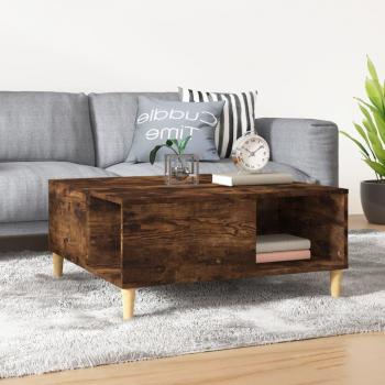 Mesa de centro vidaXL madera contrachapada 80x80x36,5 cm Blanco, Negro, Blanco brillante - Mesita de Salón o Comedor o Auxiliar Mesa de Café Meuble Salón