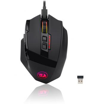 Mouse Gamer Redragon Sniper Pro M801P-RGB Inalámbrico 16400 DPI 10 Botones Programables Ergonométrico