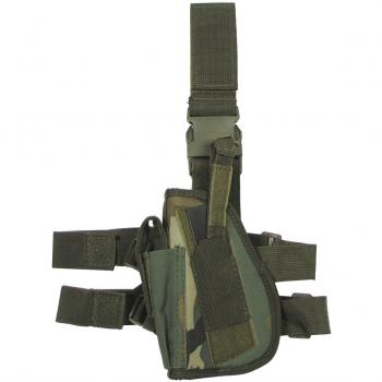 MFH izquierda Pierna Pistolera Woodland Camo