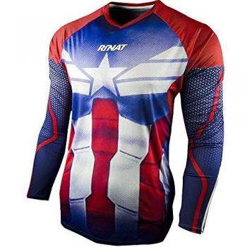Rinat Khapten Jersey de Portero, Unisex Niños, Azul/Rojo / Blanco, YS
