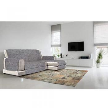 Italian Bed Linen Cubierta de sofá anti-deslizamiento Confort con chaiselongue,190cm, azul oscuro,