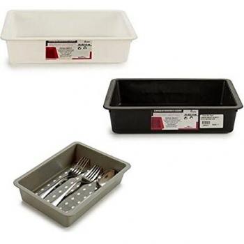 BigBuy Home S3601398 Organizador para Cubiertos, Plástico, 16 X 5 X 24 Cm, Materiales Varios, Multicolor