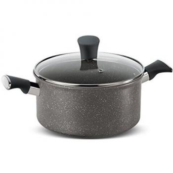 Lagostina Lavinia Olla + Tapa, Aluminio, 20 cm, Gris Oscuro