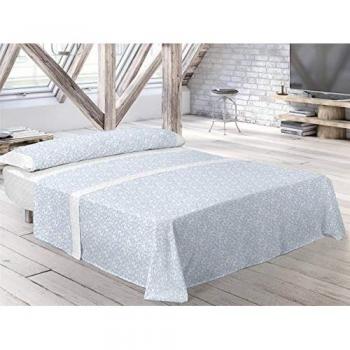 Juego de Sábana BRELA de PIERRE CARDIN - Tríptico, Cama 90 cm, Color Azul C2