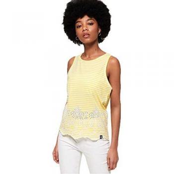 Superdry Camiseta Lara Rayas Amarillo Mujer XXS Amarillo