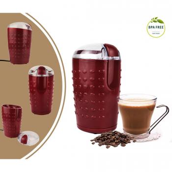 Leogreen - Molinillo De Café Eléctrico, Fresadora De Café, Maroon, Potencia: 150W, Estándar/Certificación: UL