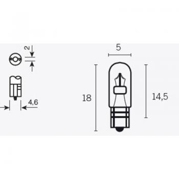 Lámpara 12V1.2W - Caja de 10 unidades