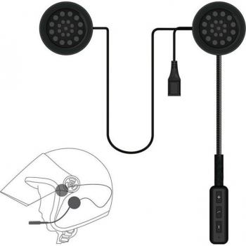 Casco Intercomunicador Inalámbrico Bluetooth para Motocicleta con Auriculares y Altavoz de Música MP3/MP4