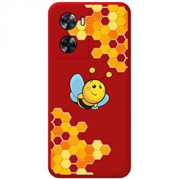 Funda Silicona Líquida Roja para Oneplus Nord N20 SE con Diseño de Abeja y Dibujos