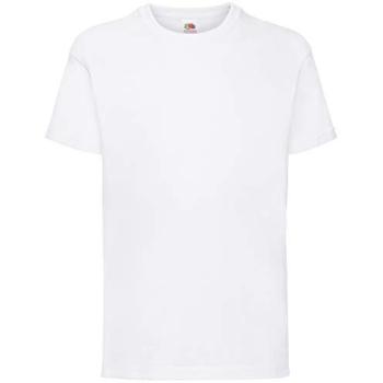 Fruit of the Loom - Camiseta de manga corta - Tripulación - Manga corta - para niño Blanco blanco XXX-Small