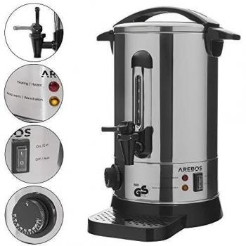 Dispensador de Bebidas Calientes Arebos 8,8 L con Regulador de Temperatura 30-110°C y Protección contra Sobrecalentamiento - 950 W
