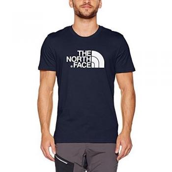 North Face M S/S Easy tee Camiseta, Hombre, Navy/TNF Negroanco, X/Large