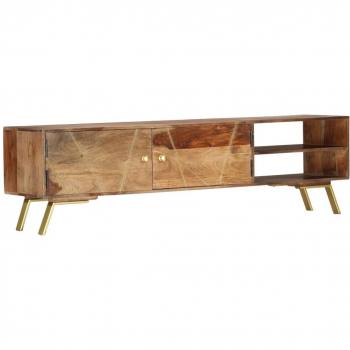 Soporte para TV móvil de madera maciza de sheesham 140x30x40 cm