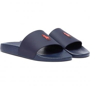 Chanclas Polo Ralph Lauren Hombre Azul Marino/Rojo, Talla 12 US, Cómodas y Elegantes