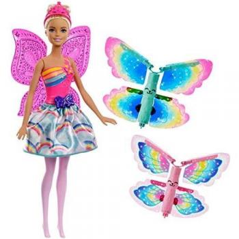 Barbie Dreamtopia, muñeca Hada alas mágicas rubia, juguete +3 años