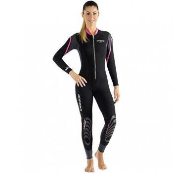 Cressi Lei Monopieza para Mujer en Neopreno de 2.5 mm para Aguas Cálidas, Negro/Gris/Rosa, L/4