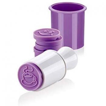 Tescoma Molde para Galletas, Silicona, Blanco Y Morado, 6 piezas