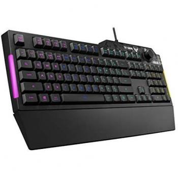 Teclado Mecánico Gaming USB Asus TUF Gaming K1 RGB Negro con Retroiluminación, 5 Zonas, Rollover de 19 Teclas, Resistente a Líquidos y Macro Programables (Layout Italiano)