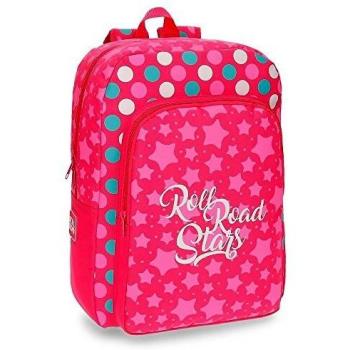Roll Road Stars Mochila Escolar, 40 cm, 19.2 litros, Rosa