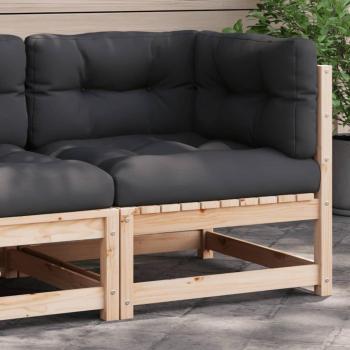 vidaXL Corner Garden Sofa with Cushions Solid Pine Wood