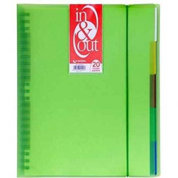 Grafoplás 39422021－Carpeta fundas extraibles, tamaño A4, color verde, 20 fundas