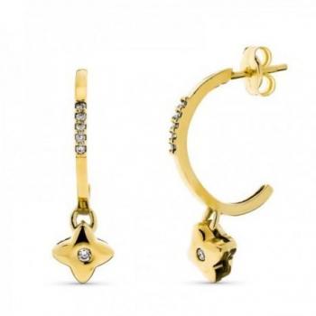 Pendientes de oro 18k con diamantes en forma de estrella