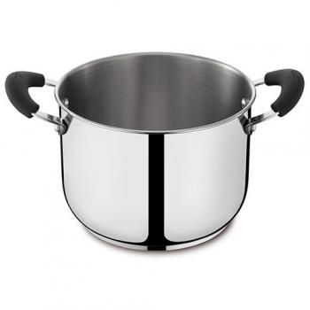 Pentola Lagostina Gioiosa 22 cm, Acero Inoxidable 18/10, 5.7 Litros, Inducción y Gas, Manijas de Bakelita, Resistente hasta 250°C