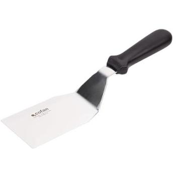 Espátula Acodada de Acero Inoxidable con Mango Ergonómico para Barbacoas y Asados