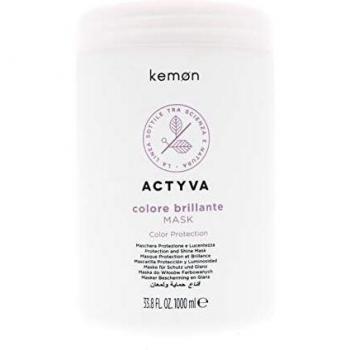 Mascarilla Kemon Actyva Colore Brillante 1000 ml - Protección y Luminosidad para Cabellos Teñidos