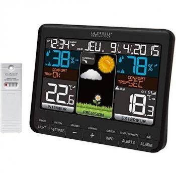 La Crosse Technology WS6825: estación meteorológica, Color Negro, Negro