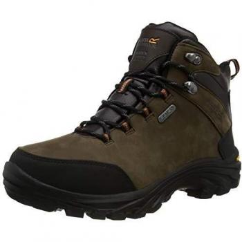 Regatta Men's Burrell Leather Waterproof Walking Boots, Brown, Size UK 8