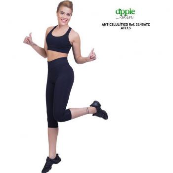 Mallas Deportivas Happy Dance Negro Tiro Alto Mujer