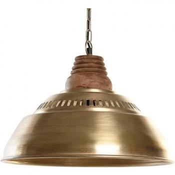 Lámpara de Techo DKD Home Decor Marrón Dorado Hierro Madera de mango 50 W 43 x 43 x 31 cm