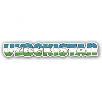 Uzbekistan Country Name As Flag Vinyl Wall Art Sticker/Pegatina/Calcomania/Vinilo Decorativo para Paredes en el Hogar