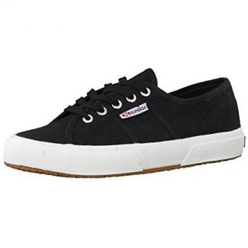 Superga 2750 Cotu Classic Unisex Sneakers - Black/White Canvas Trainers