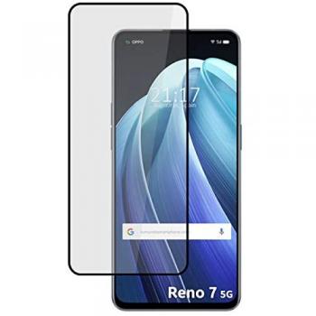 Protector de Pantalla Cristal Templado 5D Full Glue Negro para Oppo Reno 7 5G