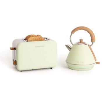 Pack Tostadora Retro Verde + Hervidor de Agua Retro 1L