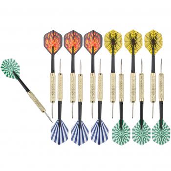 qmq 12 pcs dardos de punta de aguja de acero inoxidable 4 Estilos, 18 gramos