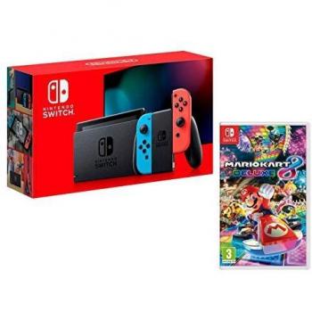 Nintendo Switch Consola Rojo Neón/Azul neón 32 GB + Mario Kart 8 Deluxe