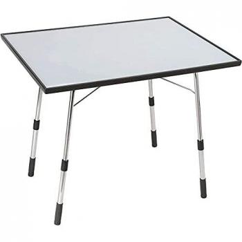 Lafuma Mesa de jardín plegable con altura ajustable, 91x69 cm, Resistente a la intemperie, California, Carbón