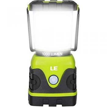 LE Camping Lantern, 1000 Lumen Camping Lights, Battery Powered 4 Modes Emergency Light, Water Resistant Tent Light for Camping, Hiking, Fishing, Power Cuts and More