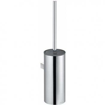 Juego de escobillas para inodoro Keuco Moll - modelo de pared, metal cromado/antracita con tapa