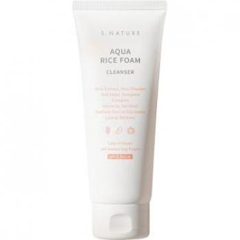 S.NATURE Aqua Rice Foam Cleanser Jumbo 160ml - Cosmetics